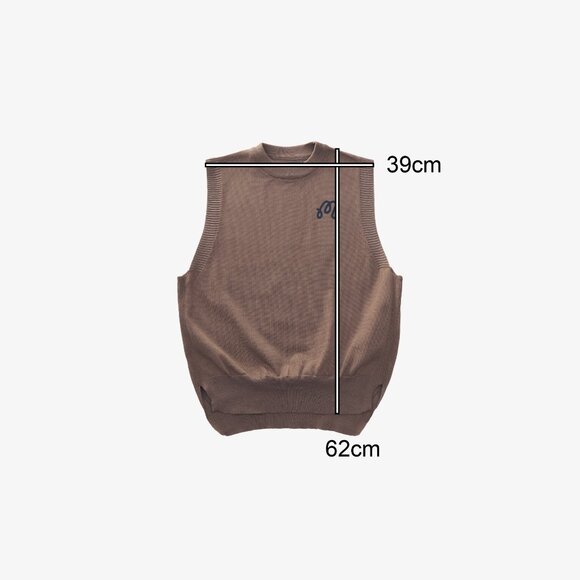 Malbon Golf Knit Sweater Vest (Tan/Brown) ⛳️🤎 - Picture 3 of 4